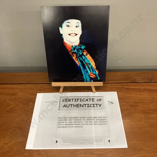Jack Nicholson Signed Photo With Authentication, 25 x 20cm